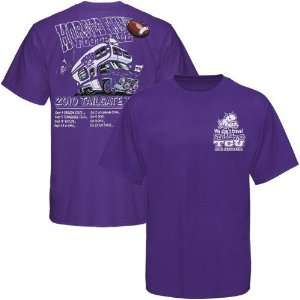   Purple 2010 Football Schedule Tailgate T shirt: Sports & Outdoors