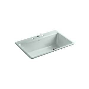 KOHLER K 5871 3 FE Riverby Self Rimming Single Basin Kitchen Sink with 
