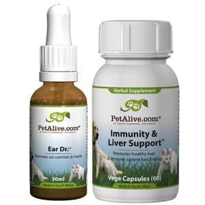  PetAlive Ear Dr. and Immunity & Liver Support ComboPack 