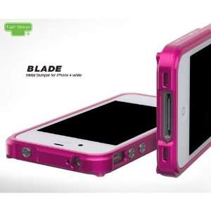  Aluminium Blade Metal Bumper Case for iPhone 4/4S   Rose 