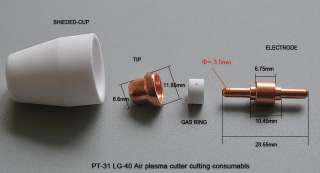 85pcs LG40 PT31 Air Plasma Cutting Cutter consumables Fit CUT 50D 