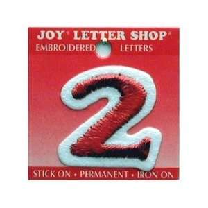  Joy Letter Shop Iron On Red 2 (6 Pack)