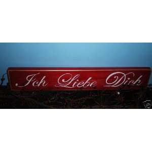  Chic Shabby ICH LIEBE DICH I love you German Sign