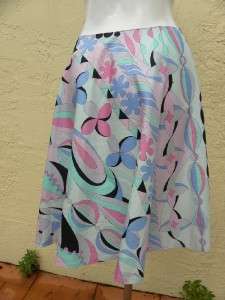 AVERARDO BESSI GORGEOUS PSYCHEDELIC A LINE SKIRT SZ 6  