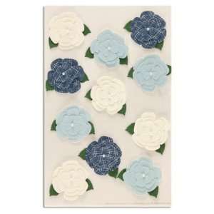   Stickers Gardenia White/Blue By The Package Arts, Crafts & Sewing
