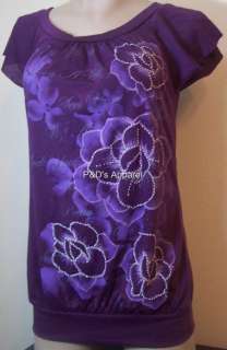 New Cozy Maternity Womens Clothes Purple Shirt Top Blouse M L  