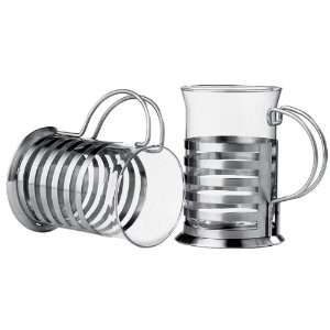  Sirius Set Of 2 Stainless Steel Coffee Cups: Kitchen & Dining