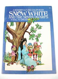 Snow White and the Seven Dwarfs Cut and Color Book Thumbnail Image