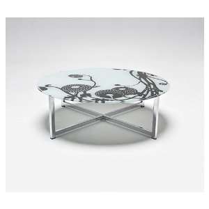  Innovation USA Graphic Circular Glass Coffee Table: Home 