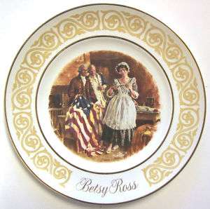 Collector Plate 1973 Avon Betsy Ross Enoch Wedgewood  