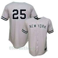 Mark Teixeira New York Yankees Grey Away Replica Jersey YOUTH SZ (M XL 