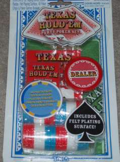 Texas Holdem Party Poker Set felt surface NIB  