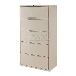  36 Premium Lateral File Cabinet 5 Drawer Putty Office 