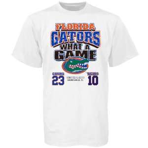  Florida over LSU White Short Sleeve Brag T shirt Sports 