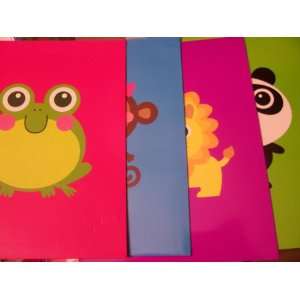   Glitter Animal Folders (Panda, Lion, Frog, Monkey): Office Products