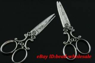 Free ship 3pcs tibetan silver scissors charm pendants  