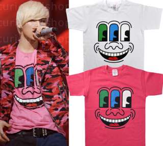   Three Eyed Face Print Graphic Tee T Shirt S M Big Bang Kpop  