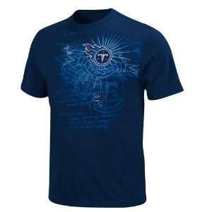 Tennessee Titans NFL Team Shine II Navy T Shirt: Sports 