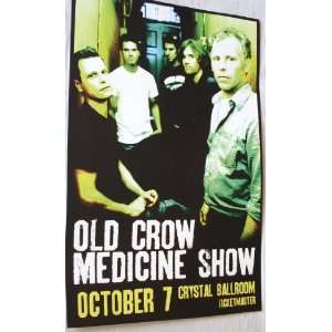  Old Crow Medicine Show Poster   Concert Flyer