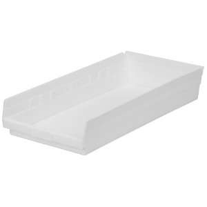  Inch Plastic Nesting Shelf Bin Box, White, Case of 6: Home Improvement