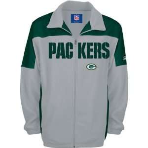  Green Bay Packers Grey/Green CH Full Zip Jacket Sports 