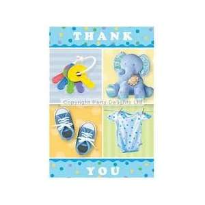  Teeny Tiny Boy   Blue Elephant Design Thank YOU Cards 