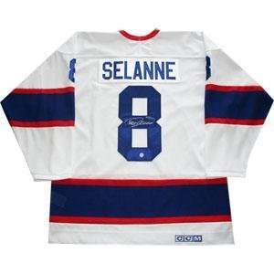Teemu Selanne Signed Jersey   Replica   Autographed NHL Jerseys