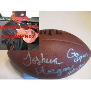 JOSH MORGAN,SAN FRANCISCO 49ERS,VIRGINIA TECH,SIGNED,AUTOGRAPHED,NFL 
