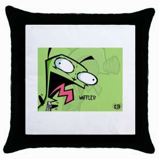INVADER ZIM GIR Throw Pillow Case Black for Bed Room Gifts.