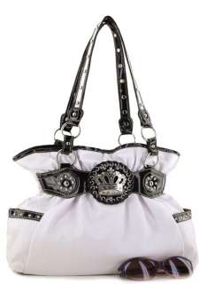 Rhinestones Crown Celebrity Designer Handbag Tote New  