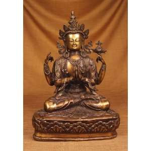    Miami Mumbai Changezi Buddha Brass StatueBR115: Home & Kitchen