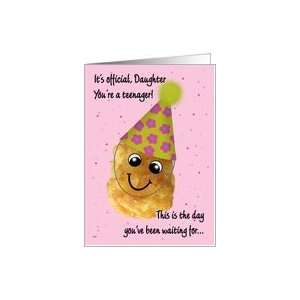    Daughter 13 Happy Birthday Funny Tater Tot Card: Toys & Games