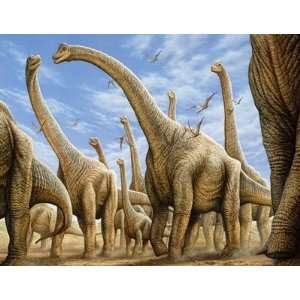  Brachiosaurus Herd Wall Mural