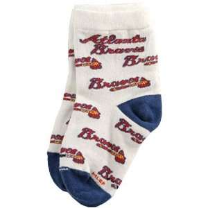 Atlanta Braves White Bootie Socks 