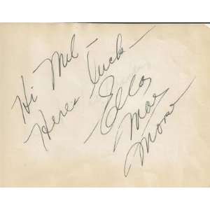  Ella Mae Morse D. 1999 Hand Signed Vintage Album Page 