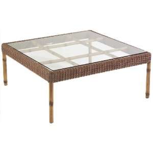  WhiteCraft South Terrace Wicker Coffee Table With Glass 