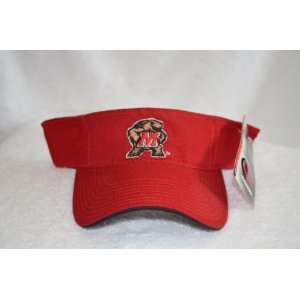   Terrapins Red Visor Hat   NCAA Baseball Golf Cap: Sports & Outdoors