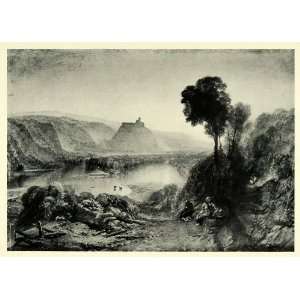  Medieval English Prudhoe Castle River Tyne England Joseph Turner Art 