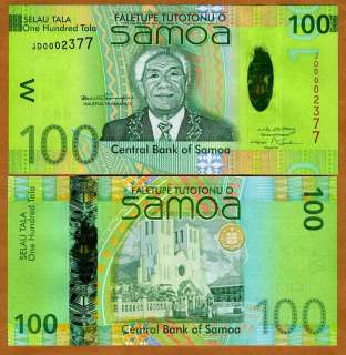 Western Samoa 100 Tala, 2008 Hybrid Polymer, P 42, UNC  