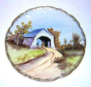 Vintage Covered Bridge Collector Plate K.Takagi Japan  