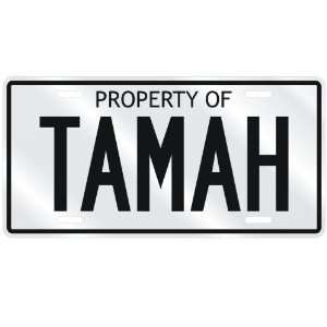  NEW  PROPERTY OF TAMAH  LICENSE PLATE SIGN NAME