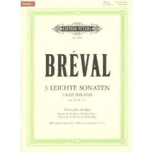  Breval Jean Baptiste 3 Easy Sonatas Op. 40 Nos. 1 to 3 for 