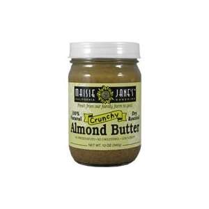 Maisie Janes Almond Butter, Dry Roasted Crunchy, 12 Ounce:  