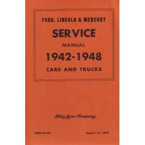  1942 1948 1947 FORD LINCOLN MERCURY Service Manual 