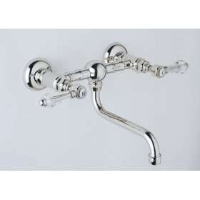   Fillers A1405 44LM Wall Mount Bridge with Metal Levers Polished Nickel