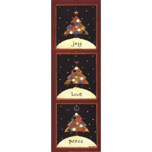   Christmas Tree Trio   Poster by Lisa Hilliker (6x18): Home & Kitchen