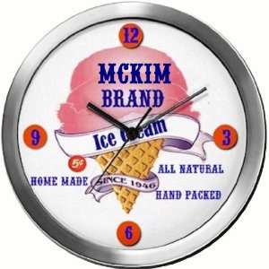  MCKIM 14 Inch Ice Cream Metal Clock Quartz Movement 