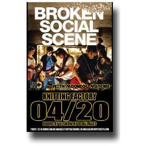 Broken Social Scene Poster   Concert Flyer   11 X 17   Kf:  
