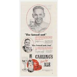  1950 Kramer McNutt Carlings Red Cap Ale Print Ad (3927 