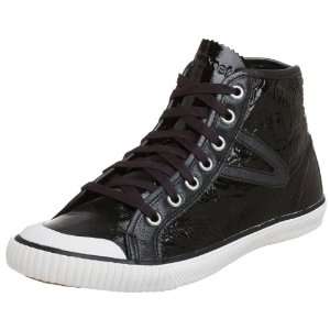 Tretorn Womens T56 Mid Patent Sneaker,Black,9 M US  